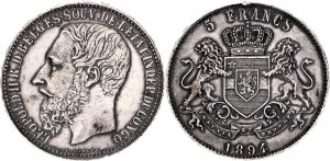 Belgian Congo 5 Francs 1894