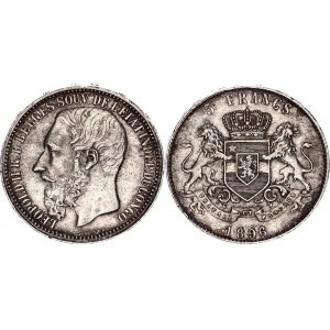 Belgian Congo 5 Francs 1896