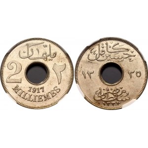 Egypt 2 Milliemes 1917 AH 1335 NGC MS 63