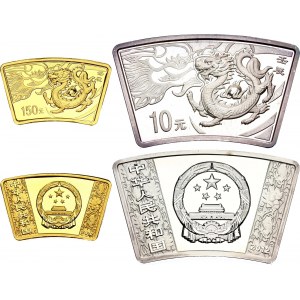 China Republic Mint Proof Set 10 - 150 Yuan 2012 Year of the Dragon