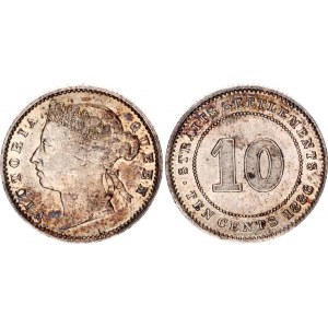 Straits Settlements 10 Cents 1886
