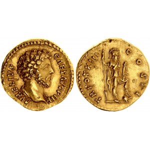 Roman Empire Marcus Aurelius Aureus 158 - 159 AD Virtus