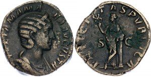 Roman Empire Julia Mamaea (Severus Alexander) Sestertius 222 - 235 AD