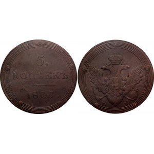 Russia 5 Kopeks 1805 KM NGC MS 62BN