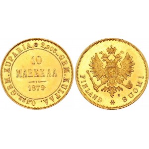 Russia - Finland 10 Markkaa 1879 S NGC MS 63