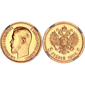 Russia 5 Roubles 1904 АР NGC MS 64