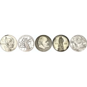 Russia - USSR Mint Proof Set of 5 Coins 1970 -1977