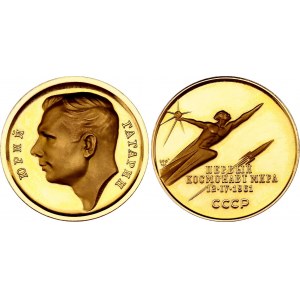 Russia - USSR Commemorative Gold Medal Yuri Gagarin - 1st Cosmonaut of the World 1961 With Original Case
