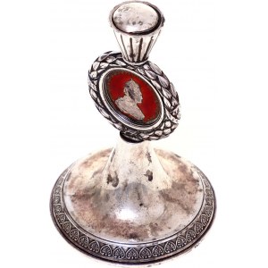 Russia Fabergé Place Card Holder with Coin 19th Century