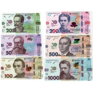 Ukraine 20 - 50 - 100 - 200 - 500 - 1000 Hryven 2021 Commemorative note