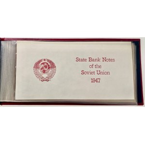 Russia - USSR Presentation Album of State Bank Notes of the Soviet Union 10 - 25 - 50 - 100 Roubles 1947