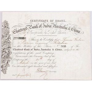 Great Britain Chartered Bank of India, Australia & China 1 Share 1854