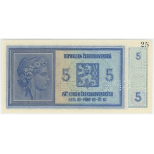 Bohemia & Moravia 5 Korun 1939 (ND) Specimen