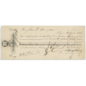 Czechoslovakia Moritz Zdekauer Letter of Credit for 3400 Gulden 1867 Prague