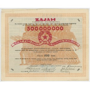 Croatia 500 Dinara = 500 Kuna 1943