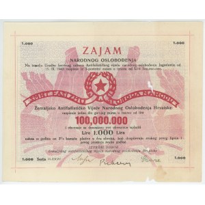 Croatia 1000 lira 1943