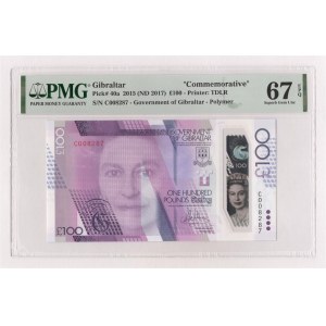 Gibraltar 100 Pounds Sterling 2015 (2017) PMG 67 EPQ