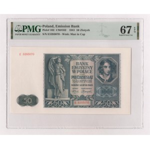 Poland 50 Zlotych 1941 PMG 67 EPQ