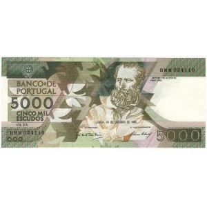 Portugal 5000 Escudos 1989