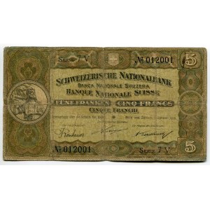 Switzerland 5 Francs 1916