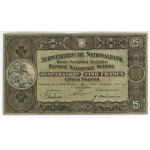 Switzerland 5 Francs 1922