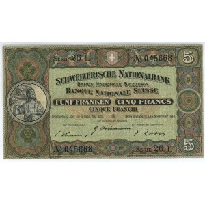 Switzerland 5 Francs 1944