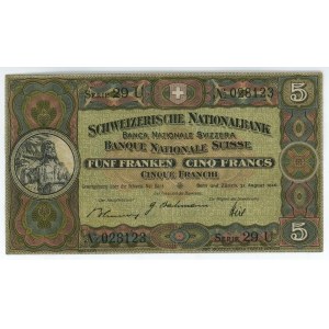 Switzerland 5 Francs 1946