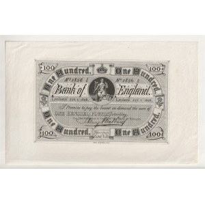 Great Britain 100 Pounds Sterling 1856 Specimen