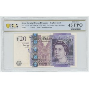 Great Britain 20 Pounds 2006 (2007) PCGS 45 PPQ Replacement