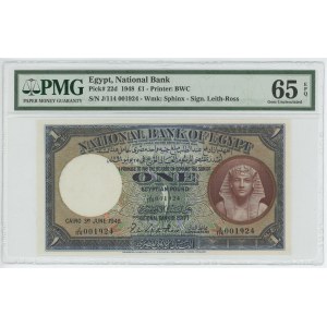 Egypt 1 Pound 1948 PMG 65 EPQ Gem Uncirculated