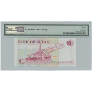 Sudan 10 Dinars 1993 AH 1413 Specimen PMG 66 EPQ Gem Uncirculated
