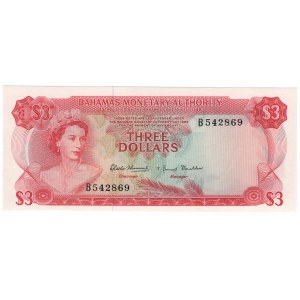 Bahamas 3 Dollars 1968