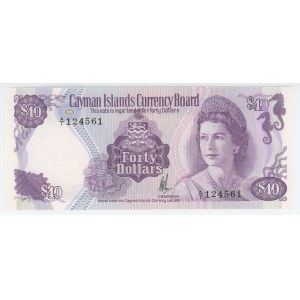 Cayman Islands 40 Dollars 1974 (1981)