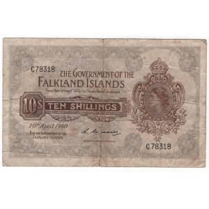 Falkland Islands 10 Shillings 1960