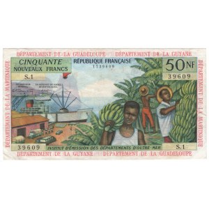 French Antilles 50 Nouveaux Francs 1963 (ND)