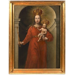 European School Of 18th Century, Madonna With the Child as Salvator Mundi