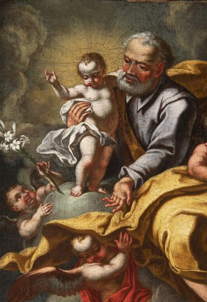 Circle of Sebastiano Ricci, Saint Joseph, Baby Jesus and Angels