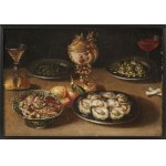 Osias Beert (1580-1623) - circle/successor, Still life with Oysters and Candied Fruit