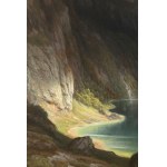 Pittore tedesco del XIX secolo, Veduta di un lago di montagna