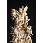 French or German Master, 19th Century, Carved Ivory Table Calendar with Allegory of Bakeriey’s Trade