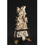 French or German Master, 19th Century, Carved Ivory Table Calendar with Allegory of Bakeriey’s Trade