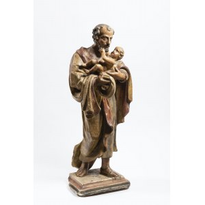 Italy 17th century, St. Joseph with baby Jesus