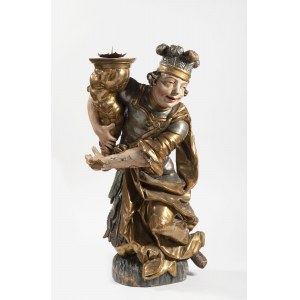 Austria, 18th century, Candlestick personifying the continent of America(?)