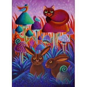 Wieslawa Burnat, Dream of the chocolate hares, 2021