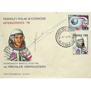 [FDC Envelope] HERMASZEWSKI Autograph from the deck of SALUT 6 (1978)