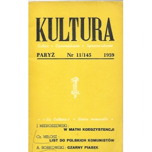 KULTURA PARYŻ Nr.11/145 1959 CZESŁAW MIŁOSZ