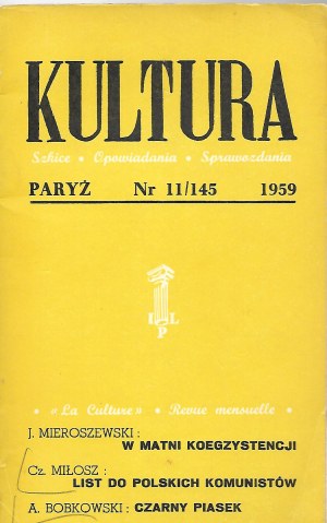 CULTURE PARIS No.11/145 1959 CZESŁAW MIŁOSZ