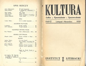 CULTURE PARIS No.11/145 1959 CZESŁAW MIŁOSZ