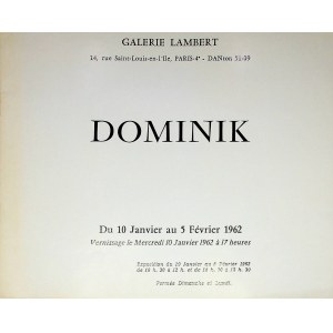 [EXHIBITION CATALOGUE] Tadeusz DOMINIK (1962)