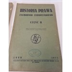 HISTORY OF WEST EUROPEAN LAW VOL. I-III SCRIPT LVOV 1937
